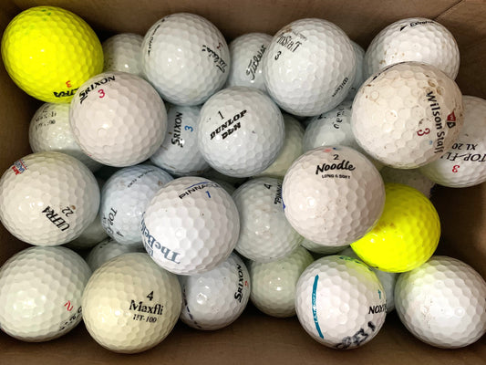 50 Value Brand Used Golf Balls - Grade B - washed, cleaned