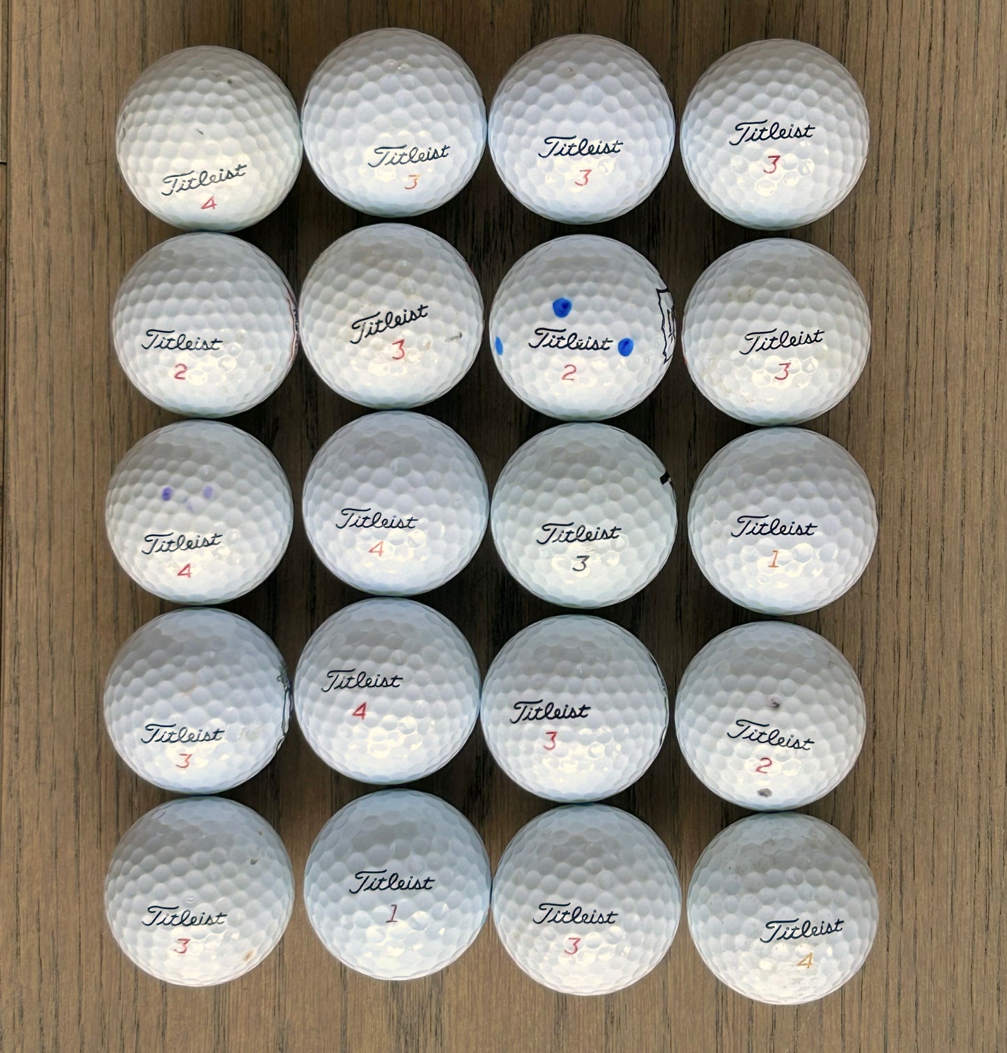20 Titleist Used Golf Balls - Grade A - washed, cleaned